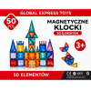 Klocki magnetyczne konstrukcyjne - 50 elementów, zestaw startowy