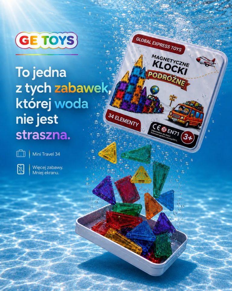 Czy klocki magnetyczne GE TOYS są odporne na wodę?