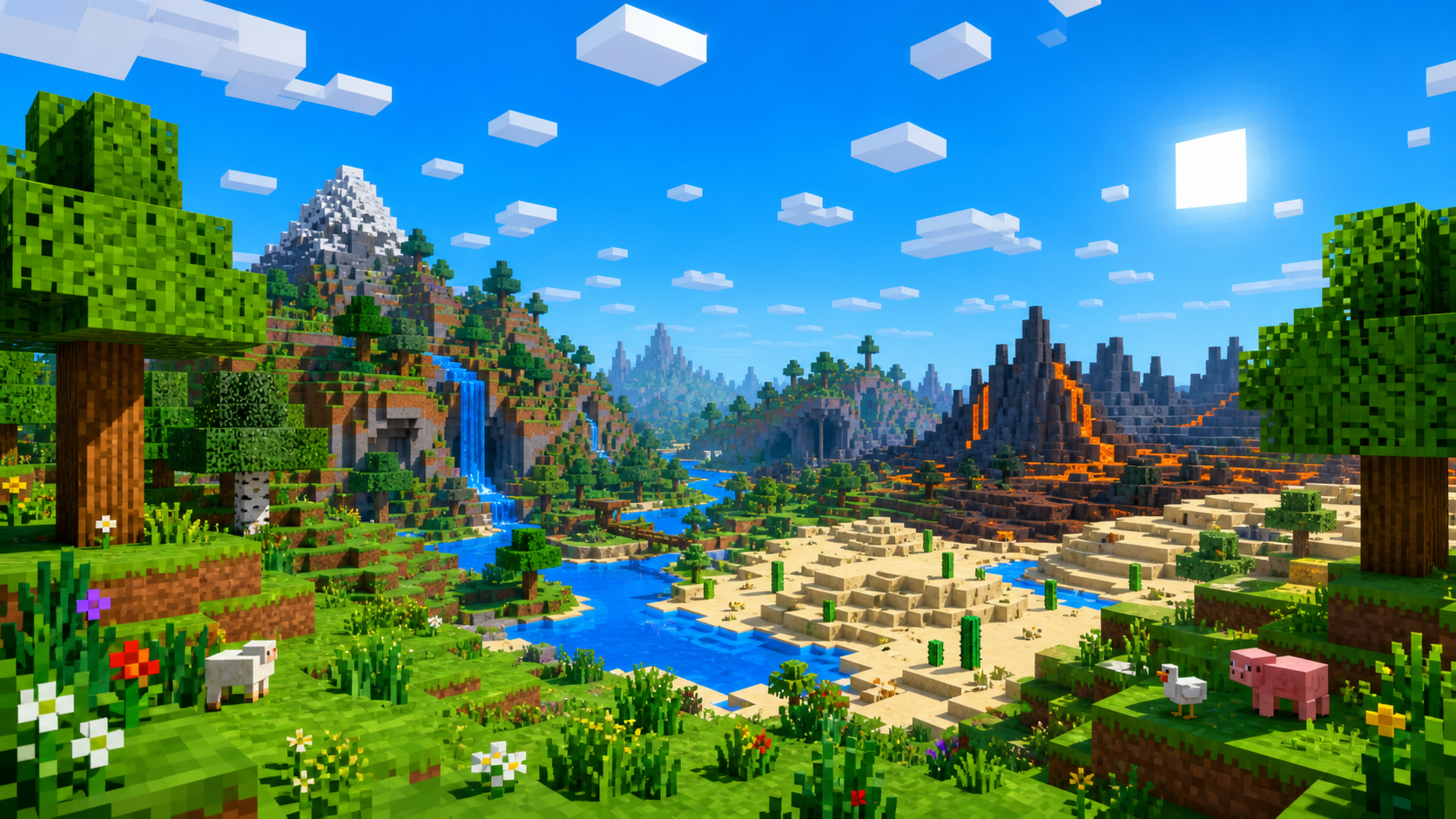 Minecraft Travel krajobraz