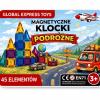 Klocki magnetyczne 3D Mini Travel - 45 elementów
